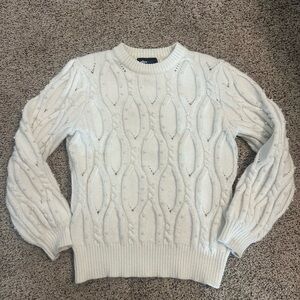 Alice Blue Ivory Cable Knit Sweater